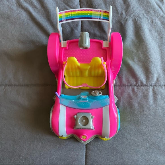2016 Hot Pink Barbie Convertible Car Stars Rainbow Small Plastic Fun - Picture 5 of 12
